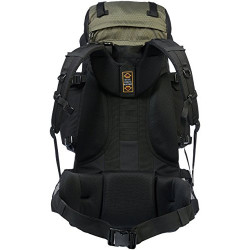 Amazon Basics - Wanderrucksack mit Innengestell und Regenschutz, 75 L, Grün