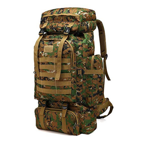 TOUYAKO Wanderrucksack 80L, Große Kapazität Wasserdicht Bergsteigen Wandern Militär Armee Taktischer Wanderrucksack Reiseruck