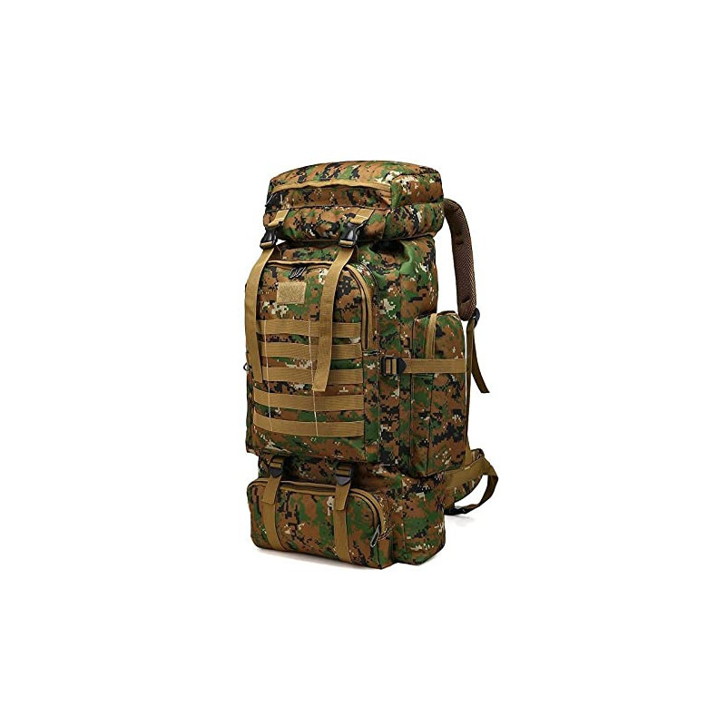 Groß Rucksack 60l - 80l, Outdoor Military Rucksack fur Herren Camouflage Notfallrucksack Wasserdicht Survival Gefüllt Fluchtr Groß Rucksack 60l - 80l, Outdoor Military Rucksack fur Herren Camouflage Notfallrucksack Wasserdicht Survival Gefüllt Fluchtr