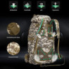 HongXingHai 100 l Camping-Wanderrucksack, Molle-Militär-Rucksack, wasserdicht, leicht, Wanderrucksack, Khaki-c, Large, Wander