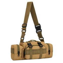 HongXingHai 100 l Camping-Wanderrucksack, Molle-Militär-Rucksack, wasserdicht, leicht, Wanderrucksack, Khaki-c, Large, Wander