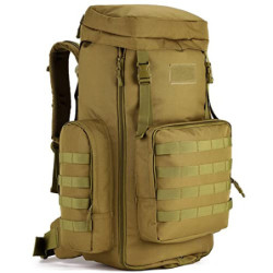 VanBasic Taktischer Wanderrucksack 70 l großer 85 l Rucksack MOLLE Militär-Trekkingrucksack, Coyote, Large, Rucksack Rucksäck
