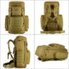 VanBasic Taktischer Wanderrucksack 70 l großer 85 l Rucksack MOLLE Militär-Trekkingrucksack, Coyote, Large, Rucksack Rucksäck