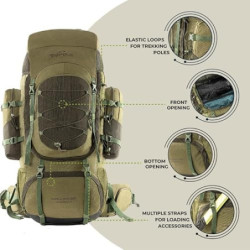 Tripole Walker Pro Rucksack mit internem Rahmen, für Reisen und Trekking, Frontöffnung, Laptop-Hülle, wasserabweisend, Regens