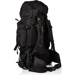 Amazon Basics - Wanderrucksack mit Innengestell und Regenschutz, 75I, Schwarz