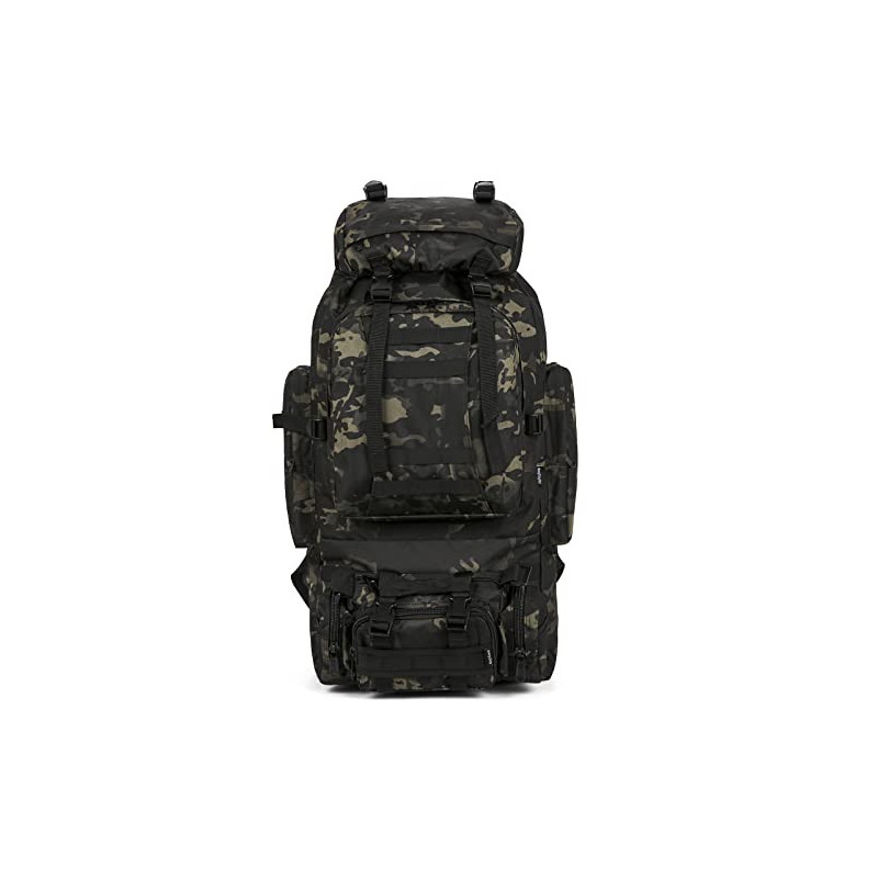 KingsGuard 100L Camping Wandern Rucksack Molle Rucksack Militär Camping Backpacking Daypack, Schwarz - CP, Large, Camping Ru KingsGuard 100L Camping Wandern Rucksack Molle Rucksack Militär Camping Backpacking Daypack, Schwarz - CP, Large, Camping Ru