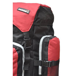 Foolsgold Extra große Trekkingrucksack Wanderrucksack mit doppeltem Zugang -Rot