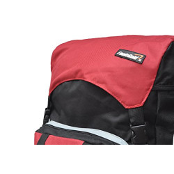 Foolsgold Extra große Trekkingrucksack Wanderrucksack mit doppeltem Zugang -Rot