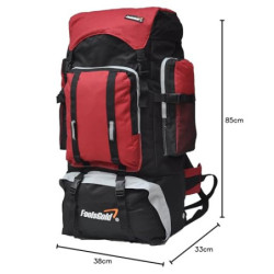 Foolsgold Extra große Trekkingrucksack Wanderrucksack mit doppeltem Zugang -Rot