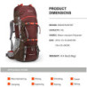 MOUNTAINTOP 70L Trekkingrucksack Innenrahmen Rucksack Wanderrucksack Herren Damen Backpacking Rucksack mit Regenhülle Camping