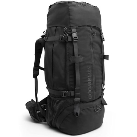 Steinwood Trekkingrucksack 70L  neu 2024 , Wanderrucksack, Backpacker-Rucksack, Reiserucksack, wasserabweisend mit Regenhülle