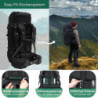 Steinwood Trekkingrucksack 70L  neu 2024 , Wanderrucksack, Backpacker-Rucksack, Reiserucksack, wasserabweisend mit Regenhülle