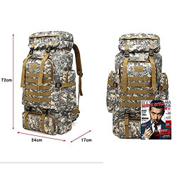 Qiantull Wanderrucksack 80L Groß Kapazität Trekkingrucksack Outdoor Universal Rucksack Camping Sport Reise Daypack Reiserucks