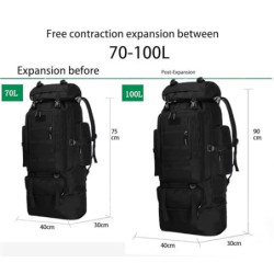 Qiantull Wanderrucksack 100L Groß Kapazität Trekkingrucksack Outdoor Universal Rucksack Camping Sport Reise Daypack Reiseruck