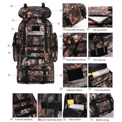 Qiantull Wanderrucksack 100L Groß Kapazität Trekkingrucksack Outdoor Universal Rucksack Camping Sport Reise Daypack Reiseruck