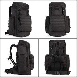 YUHAN Wanderrucksack, 85 l, großer taktischer Rucksack, Militär, Armee, Kampfrucksack, Trekkingrucksack, MOLLE-Rucksack