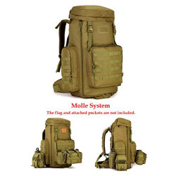 YUHAN Wanderrucksack, 85 l, großer taktischer Rucksack, Militär, Armee, Kampfrucksack, Trekkingrucksack, MOLLE-Rucksack