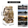 Kabxhueo Rucksack Groß 80l Outdoor wanderrucksack fur Herren Wasserdicht Militär Armee Rucksack Camouflage taktischer rucksac