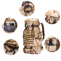Kabxhueo Rucksack Groß 80l Outdoor wanderrucksack fur Herren Wasserdicht Militär Armee Rucksack Camouflage taktischer rucksac