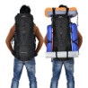 Doshwin 70L Rucksack Campingrucksack Trekkingrucksack Wanderrucksack Reiserucksack  mit Regenschutz   Schwarz 