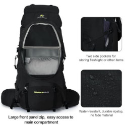N NEVO RHINO Innenrahmen Wanderrucksack 50/60/65/70/80L, Bergsteigen, Camping, Tagesrucksack, wasserdichter Regenschutz