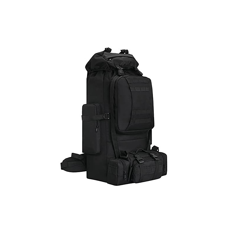 KingsGuard 100L Camping Wandern Rucksack Molle Rucksack Militär Camping Rucksackreisen Tagesrucksack, Schwarz, Large, Campin KingsGuard 100L Camping Wandern Rucksack Molle Rucksack Militär Camping Rucksackreisen Tagesrucksack, Schwarz, Large, Campin