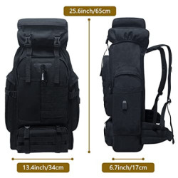Lizbin 80L Camping Wanderrucksack, Militärischer taktischer Rucksack Molle Rucksack, extra großer Wanderrucksack, wasserabwei