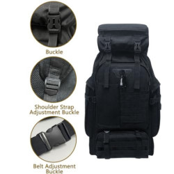 Lizbin 80L Camping Wanderrucksack, Militärischer taktischer Rucksack Molle Rucksack, extra großer Wanderrucksack, wasserabwei