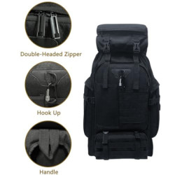 Lizbin 80L Camping Wanderrucksack, Militärischer taktischer Rucksack Molle Rucksack, extra großer Wanderrucksack, wasserabwei