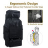 Lizbin 80L Camping Wanderrucksack, Militärischer taktischer Rucksack Molle Rucksack, extra großer Wanderrucksack, wasserabwei