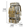 Kabxhueo Rucksack 80L Wasserdicht Notfallrucksack Military Armee Rucksack Großer Outdoor Reiserucksack Kampfrucksack Fluchtru