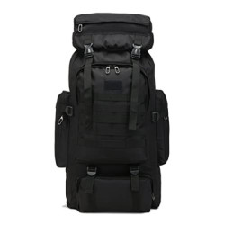 LYEAA Wasserdichter 80L Rucksack, Große Kapazität Oxford Tuch Sportrucksack, Molle Taschen Knapsack for Outdoor Training Camp