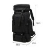 LYEAA Wasserdichter 80L Rucksack, Große Kapazität Oxford Tuch Sportrucksack, Molle Taschen Knapsack for Outdoor Training Camp