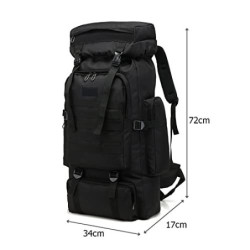 LYEAA Wasserdichter 80L Rucksack, Große Kapazität Oxford Tuch Sportrucksack, Molle Taschen Knapsack for Outdoor Training Camp