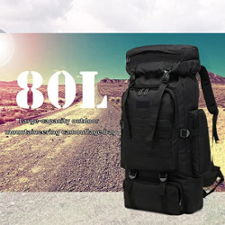 LYEAA Wasserdichter 80L Rucksack, Große Kapazität Oxford Tuch Sportrucksack, Molle Taschen Knapsack for Outdoor Training Camp