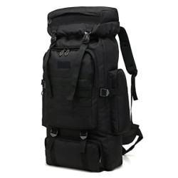 LYEAA Wasserdichter 80L Rucksack, Große Kapazität Oxford Tuch Sportrucksack, Molle Taschen Knapsack for Outdoor Training Camp
