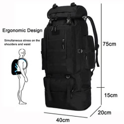 Kabxhueo Trekkingrucksack Herren 100L Outdoor Rucksack Wanderrucksack Militär Armee Rucksack Wasserdicht Survival Rucksack Re