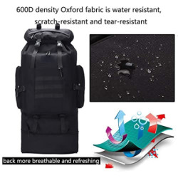 Kabxhueo Trekkingrucksack Herren 100L Outdoor Rucksack Wanderrucksack Militär Armee Rucksack Wasserdicht Survival Rucksack Re