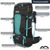 MONTIS WILDNATURE 80+10, Trekking-/Wanderrucksack, Regenschutz, genug Platz für Camping Ausflüge, geeignet als Backpacker, To