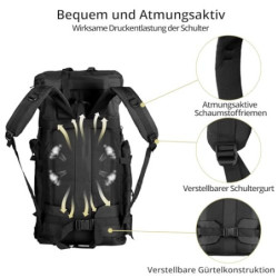 Anbte 80L Taktischer Rucksack, Trekkingrucksacke für Herren mit Molle und Komfort Design Wasserdicht Große Rucksäck Outdoor W