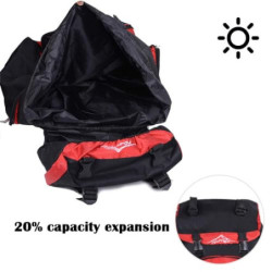BJMAND Kompakter, leichter Reiserucksack, 80 l, faltbarer Camping-Rucksack, Outdoor-Sportrucksack, ultraleicht, Orange, 80L