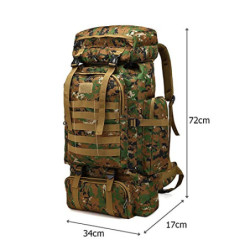 Taktischer Militärischer Rucksack Herren, 80L Wasserdicht Survival Backpack for Wandern Reisen Trekking Tasche Tactical Bag M