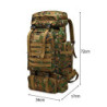 Taktischer Militärischer Rucksack Herren, 80L Wasserdicht Survival Backpack for Wandern Reisen Trekking Tasche Tactical Bag M