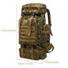 Kabxhueo Rucksack 80L Wasserdicht Notfallrucksack Military Armee Rucksack Großer Outdoor Reiserucksack Kampfrucksack Fluchtru