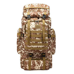 PULUSI Rucksack, hohe Kapazität, 80 l, Outdoor Camouflage Tartical Wandern Daypacks Wasserdicht Militär Taschen für Männer Re