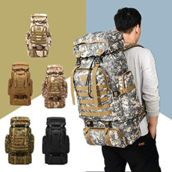 Hihey Rucksack 80L Wasserdichtes Klettern Wandern Camouflage Rucksack Große Kapazität Camping Bergsteigen Outdoor Sport Rucks