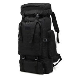 COTTILE Rucksack 80L Wasserdichtes Klettern Wandern Camouflage Rucksack Große Kapazität Camping Bergsteigen Outdoor Sport Ruc