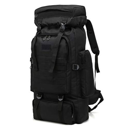 COTTILE Rucksack 80L Wasserdichtes Klettern Wandern Camouflage Rucksack Große Kapazität Camping Bergsteigen Outdoor Sport Ruc