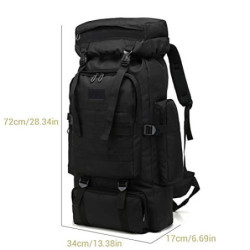 COTTILE Rucksack 80L Wasserdichtes Klettern Wandern Camouflage Rucksack Große Kapazität Camping Bergsteigen Outdoor Sport Ruc