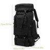 COTTILE Rucksack 80L Wasserdichtes Klettern Wandern Camouflage Rucksack Große Kapazität Camping Bergsteigen Outdoor Sport Ruc